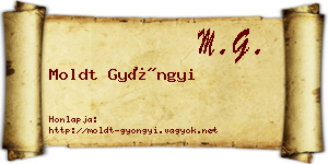 Moldt Gyöngyi névjegykártya